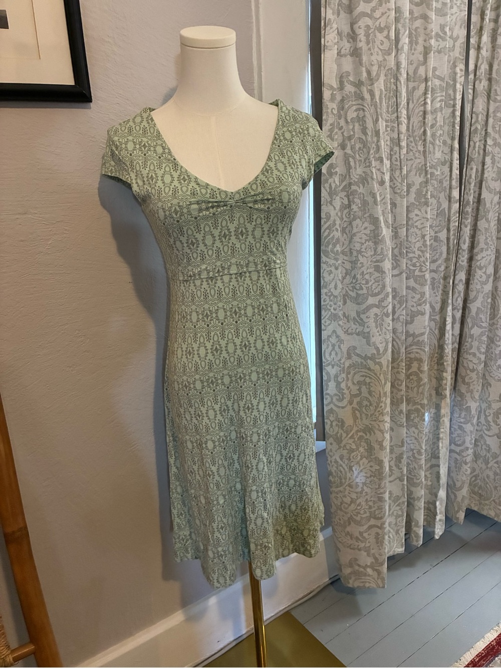 Toad&Co Mint Sage Scoop-Neck Midi Dress